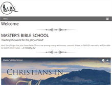 Tablet Screenshot of mastersbibleschool.org